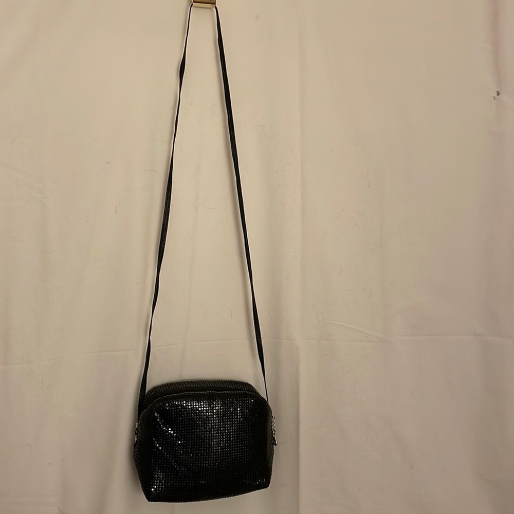 Whiting and Davis Black Mesh Mini Evening Purse